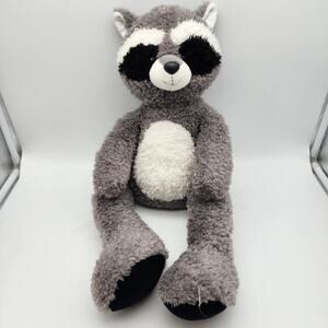 Aurora Raccoon Plush 22" Shaggy Gray Fur Long Legs Flat Tail Stuffed Toy 2016